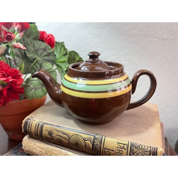 ALB Kitchen Vintage Alb Pottery Brown Betty Individual Teapot